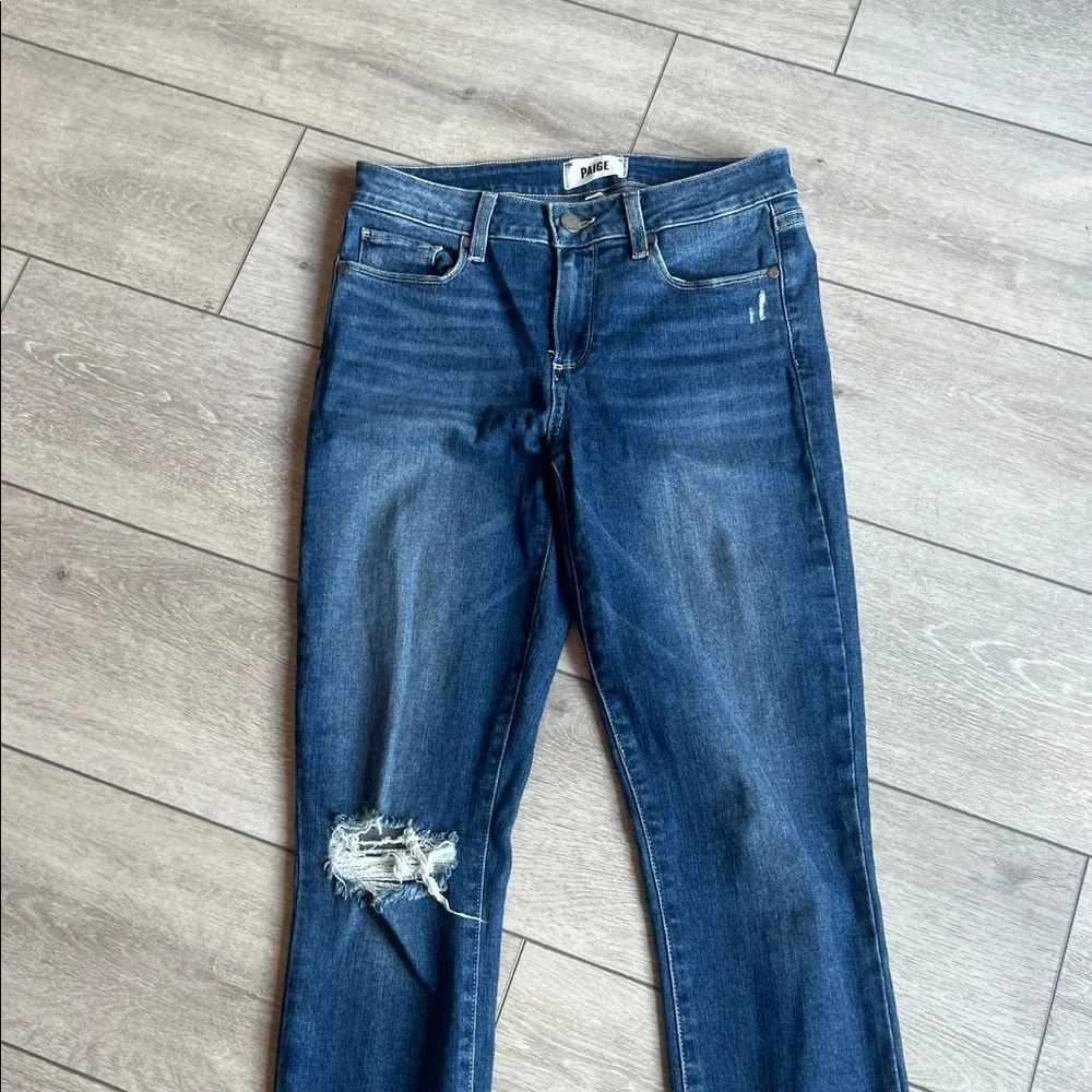 PAIGE Light Blue Distressed Verdugo ankle Jeans size 27 - Picture 3 of 7